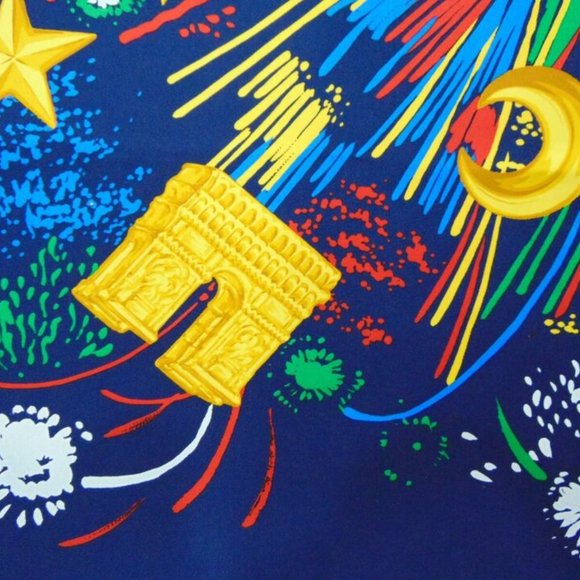 (D385) Celine Paris Silk Scarf - Picture 3 of 4